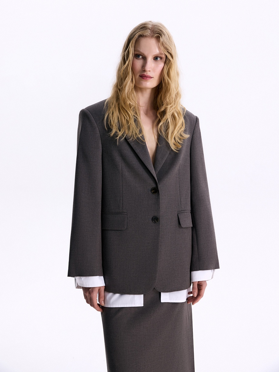 Жакет оversize со съемными элементами