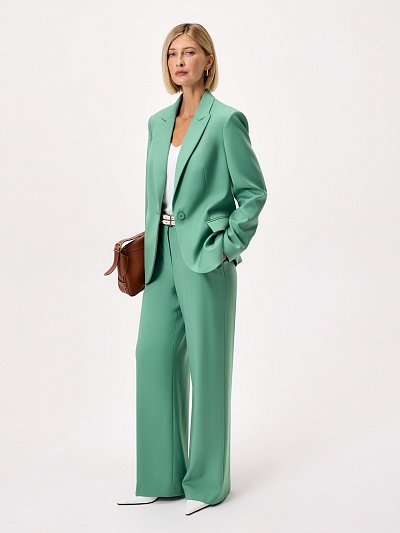 Прямые брюки из костюмной ткани с вискозой POMPA