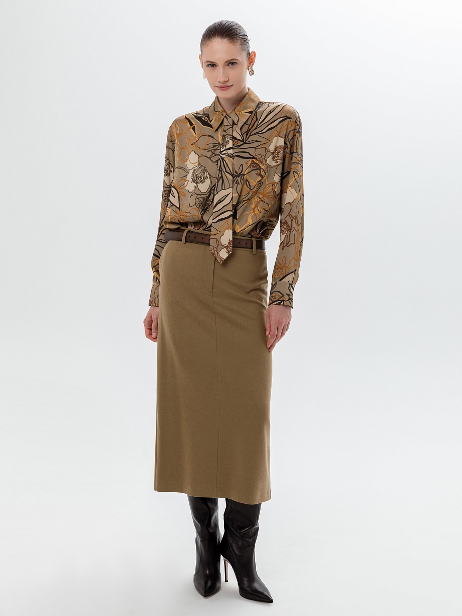 Свободная блуза с цветочным принтом