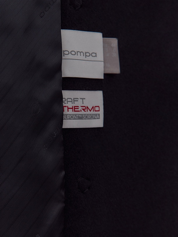 Пальто из 100% шерсти с мембраной и съёмным капюшоном