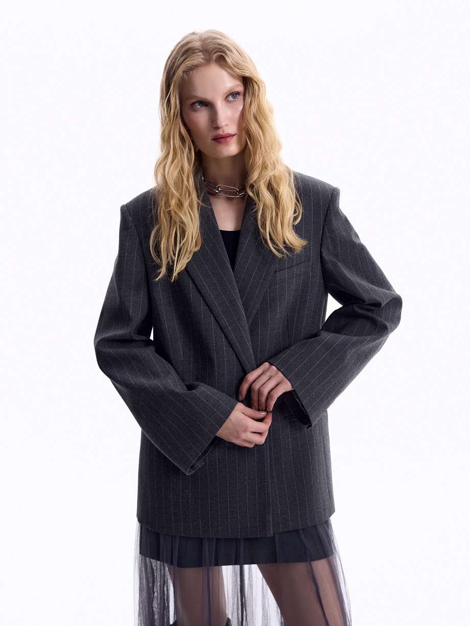 Жакет из костюмной ткани