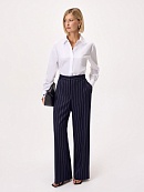 Брюки из костюмной ткани с полосками люрекса POMPA арт.3111150se0190