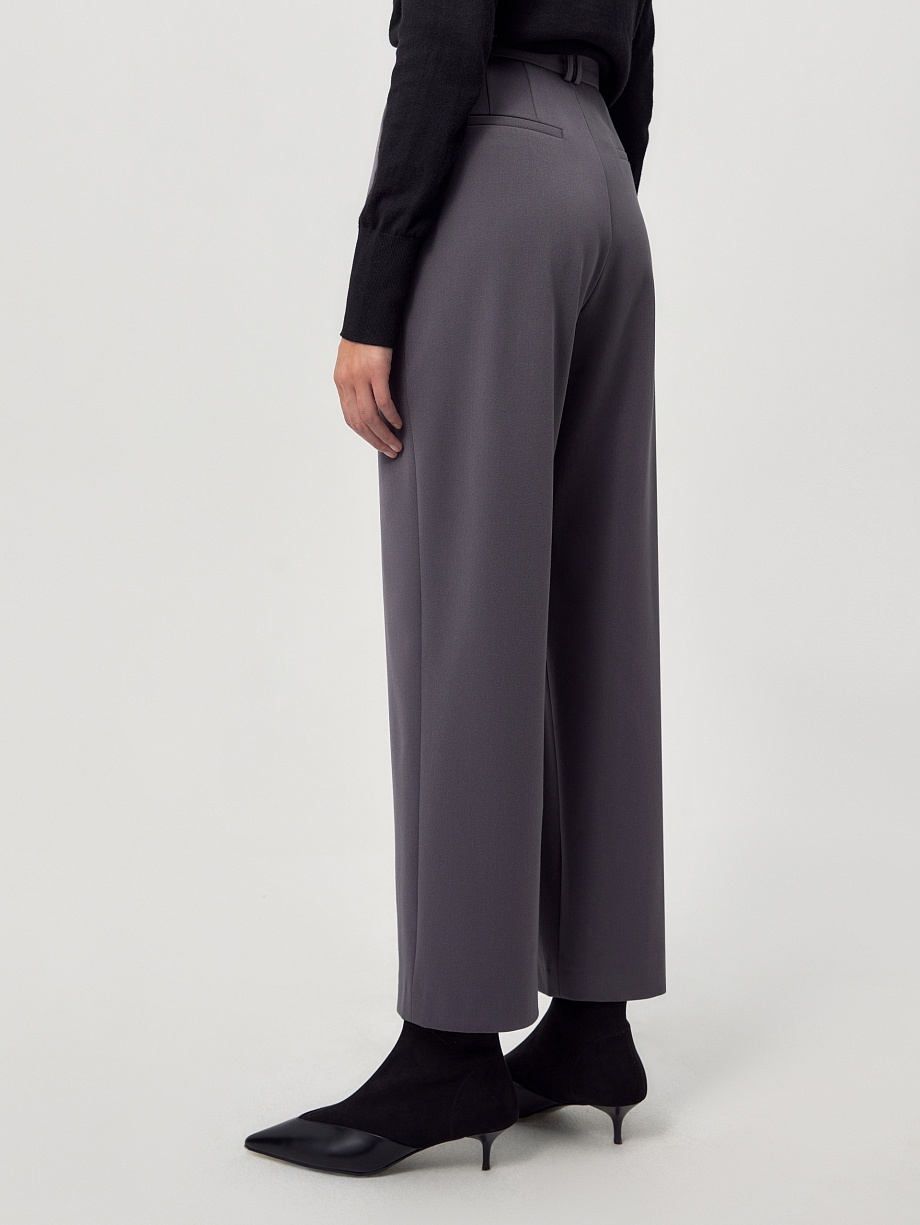 Брюки утеплённые из костюмной ткани