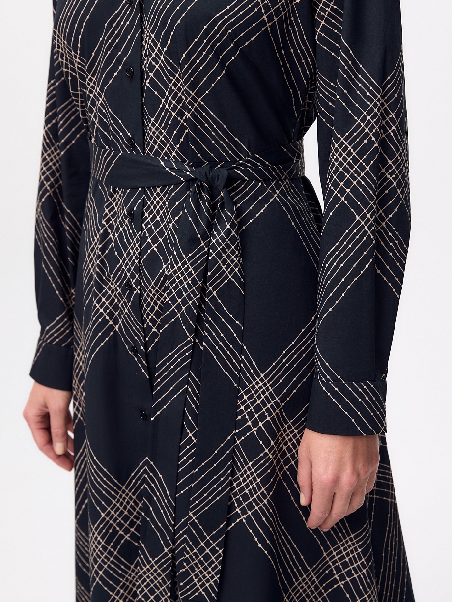 Платье-рубашка из хлопка