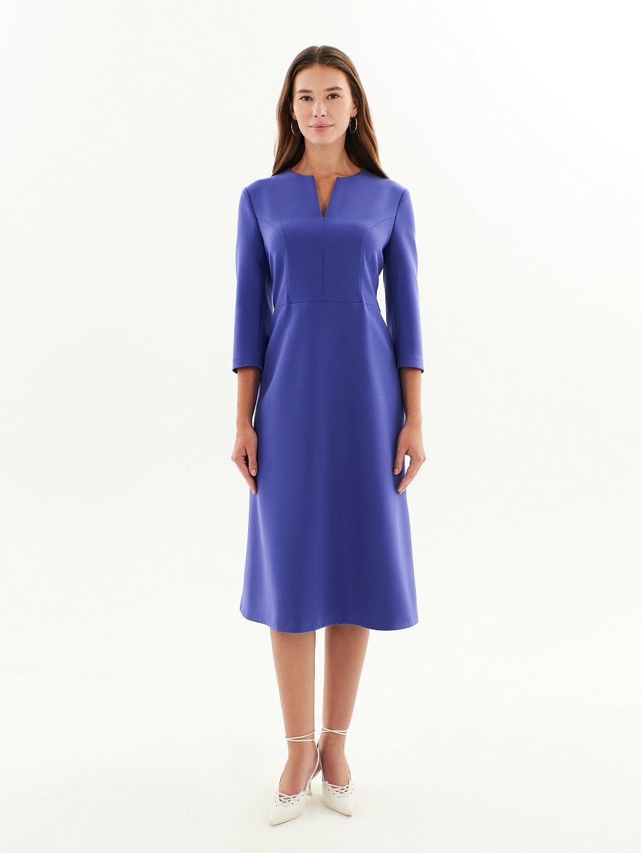Приталенное платье миди из костюмной ткани