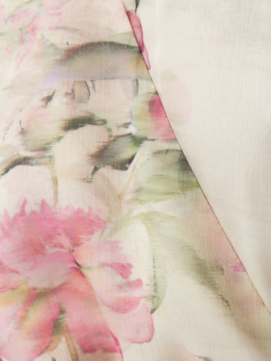 Платье из шифона с цветочным принтом