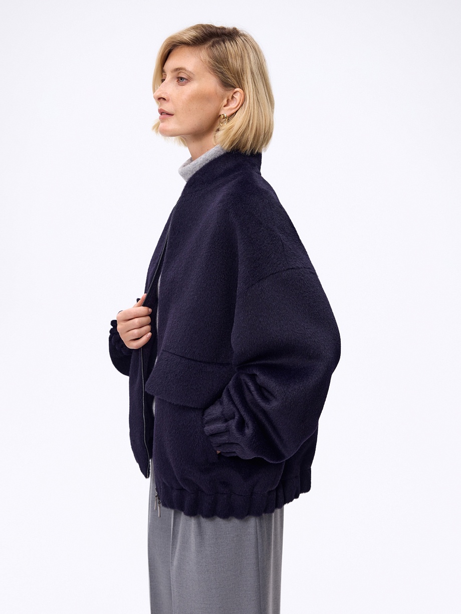 Куртка-бомбер из премиальной шерсти Альпака Бэби Сури