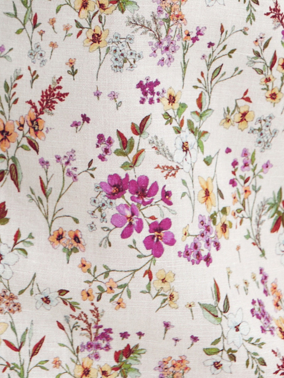 Топ из хлопка и льна на лямках