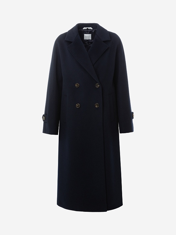 Пальто из шерсти и шелка с мембраной и утеплённой спинкой POMPA арт.1015973p90064