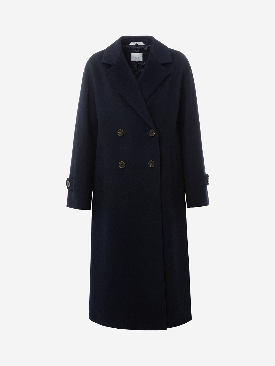 Пальто из шерсти и шелка с мембраной и утеплённой спинкой