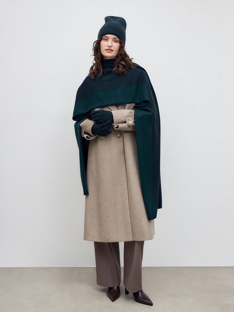 Демисезонный шарф с добавлением ангоры