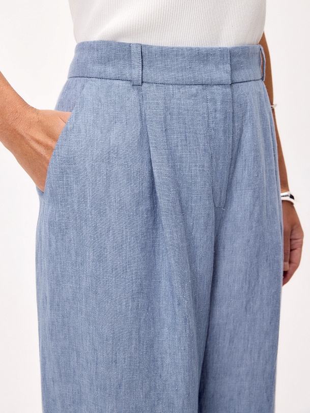 Брюки из премиального 100% льна 