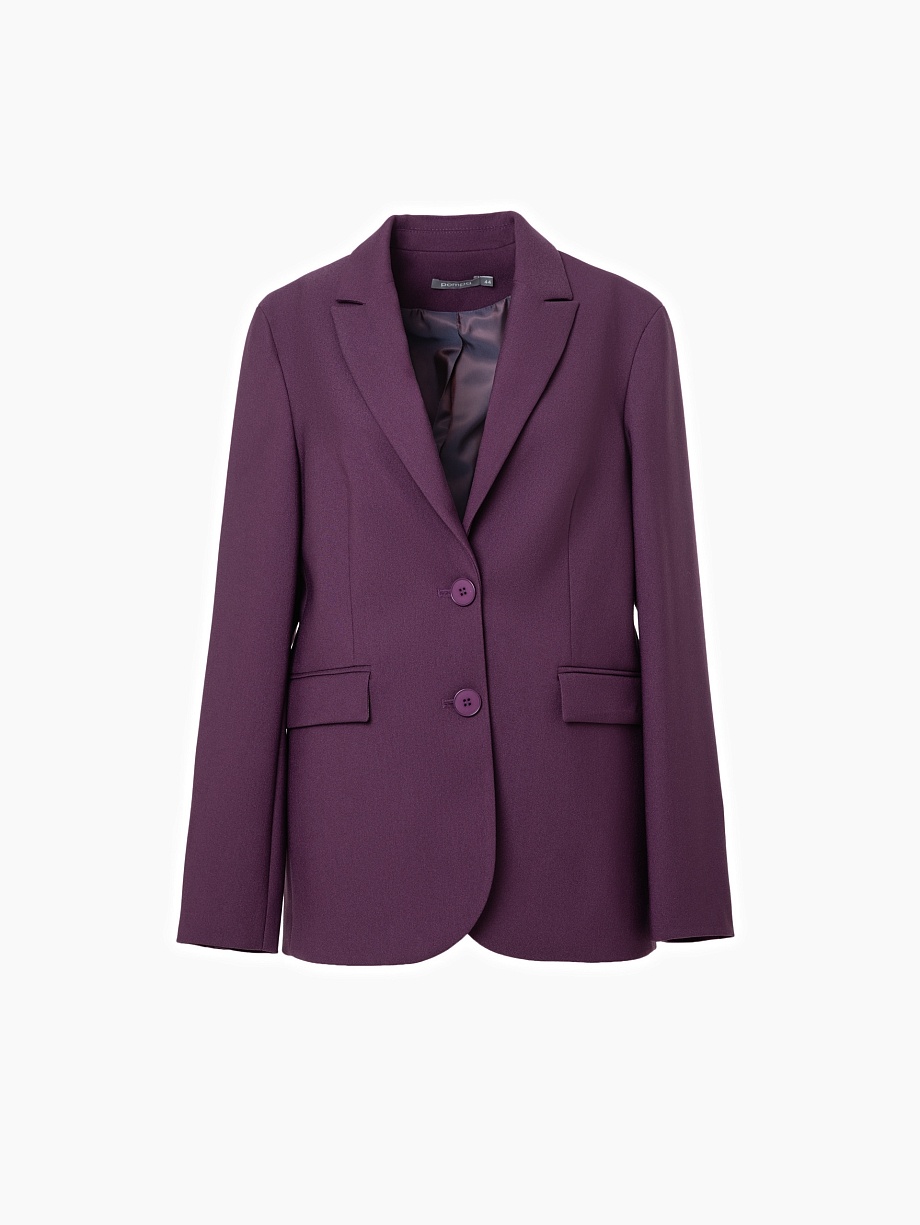 Прямой однобортный удлиненный жакет 