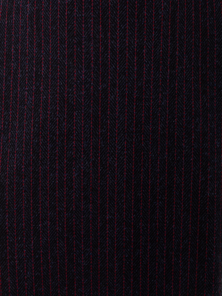 Прямая трикотажная юбка с принтом в полоску