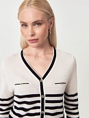 Кардиган в морском стиле из вискозной пряжи POMPA арт.3612170kn2190