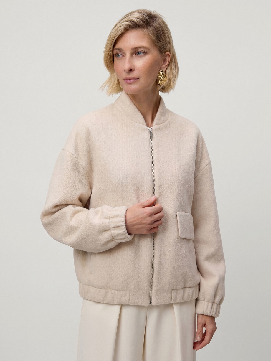 Бомбер из премиальной шерсти и Альпака