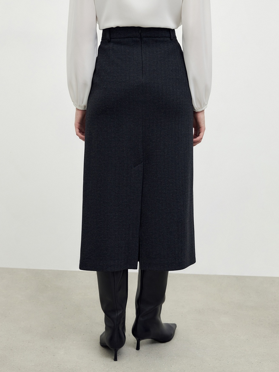 Юбка миди из трикотажного жаккарда
