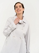 Двубортная куртка-тренч светло-серая POMPA арт.3044670i00091