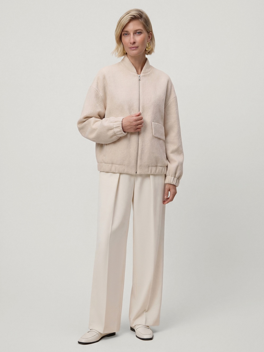 Бомбер из премиальной шерсти и Альпака