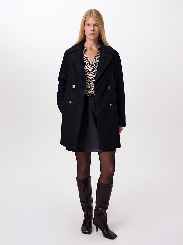 Полупальто из премиальной шерсти с мембраной POMPA арт.1014925p10099