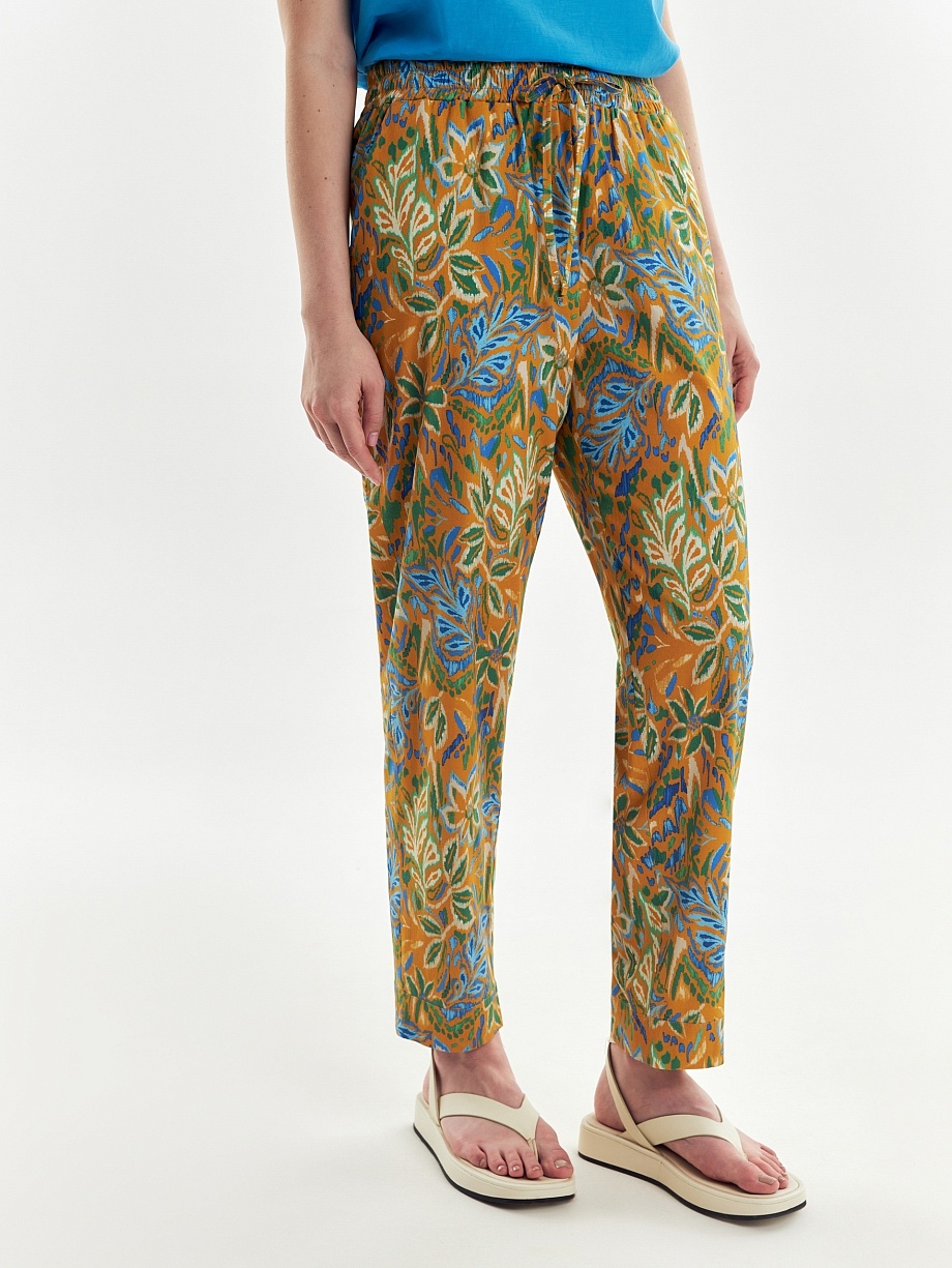 Летние брюки-бананы из хлопка