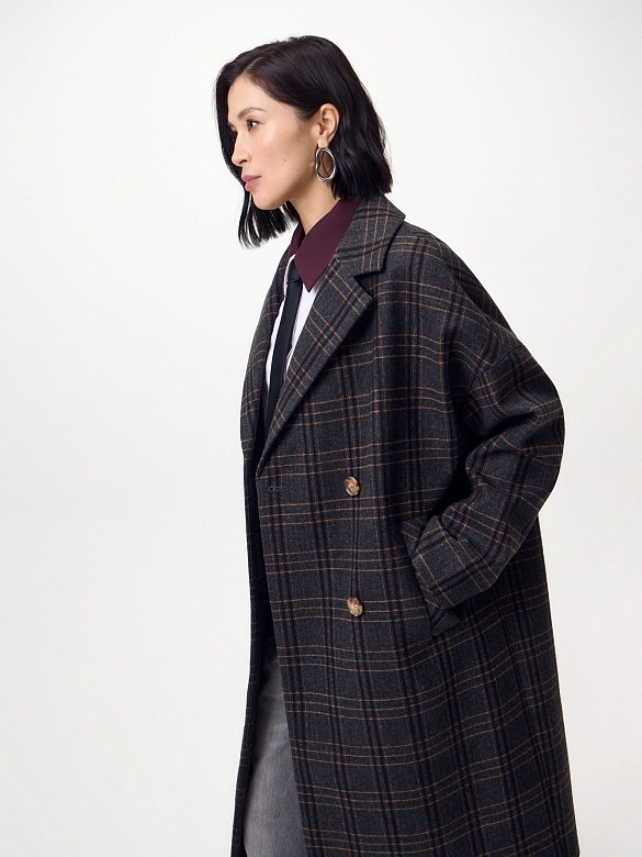 Пальто из шерсти с мембраной и утеплённой спинкой POMPA арт.1014909p90090