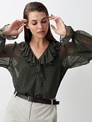 Блуза в горошек с объёмными рукавами POMPA арт.1148550nc0690