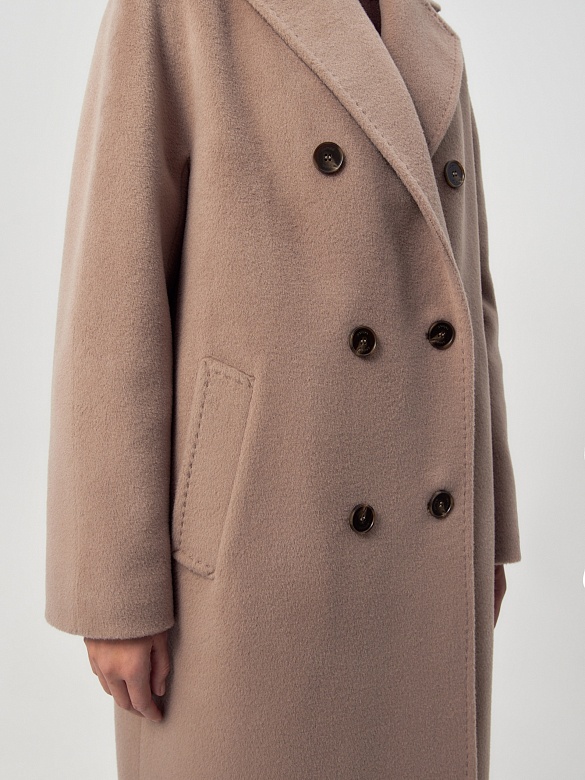 Пальто из шерсти и шелка с мембраной и утеплённой спинкой POMPA арт.1015972p90086