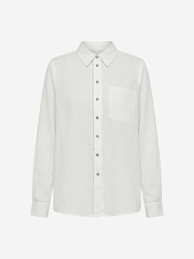 Рубашка из хлопка и льна с цепочкой мониль