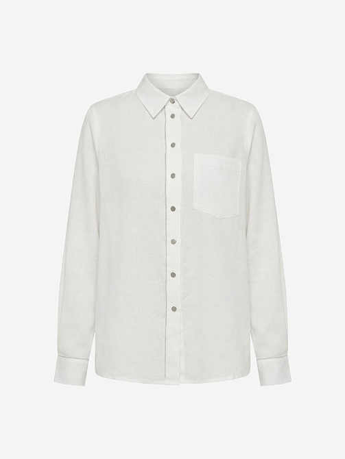 Рубашка из хлопка и льна с цепочкой мониль