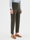 Базовые брюки из костюмной ткани с шерстью POMPA арт.1119643ft1041