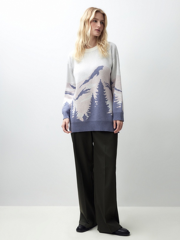 Свободный свитер из шерсти мериноса