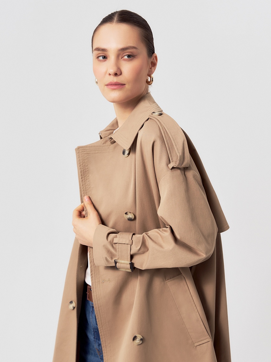 Классический женский бежевый тренч