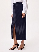Юбка-миди из костюмной ткани с полосками люрекса POMPA арт.3121543se0190