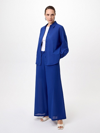 Широкие брюки из 100% хлопка POMPA