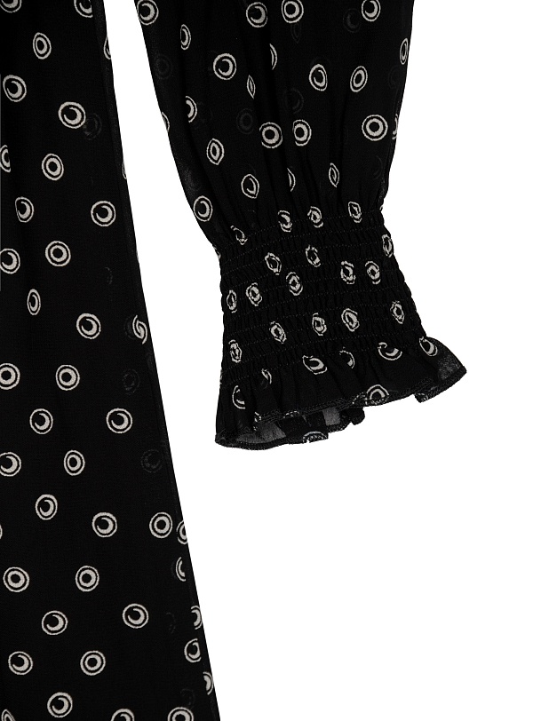 Прямое платье из принтованной вискозной ткани