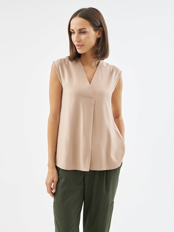 Блузка без рукавов из 100% вискозы