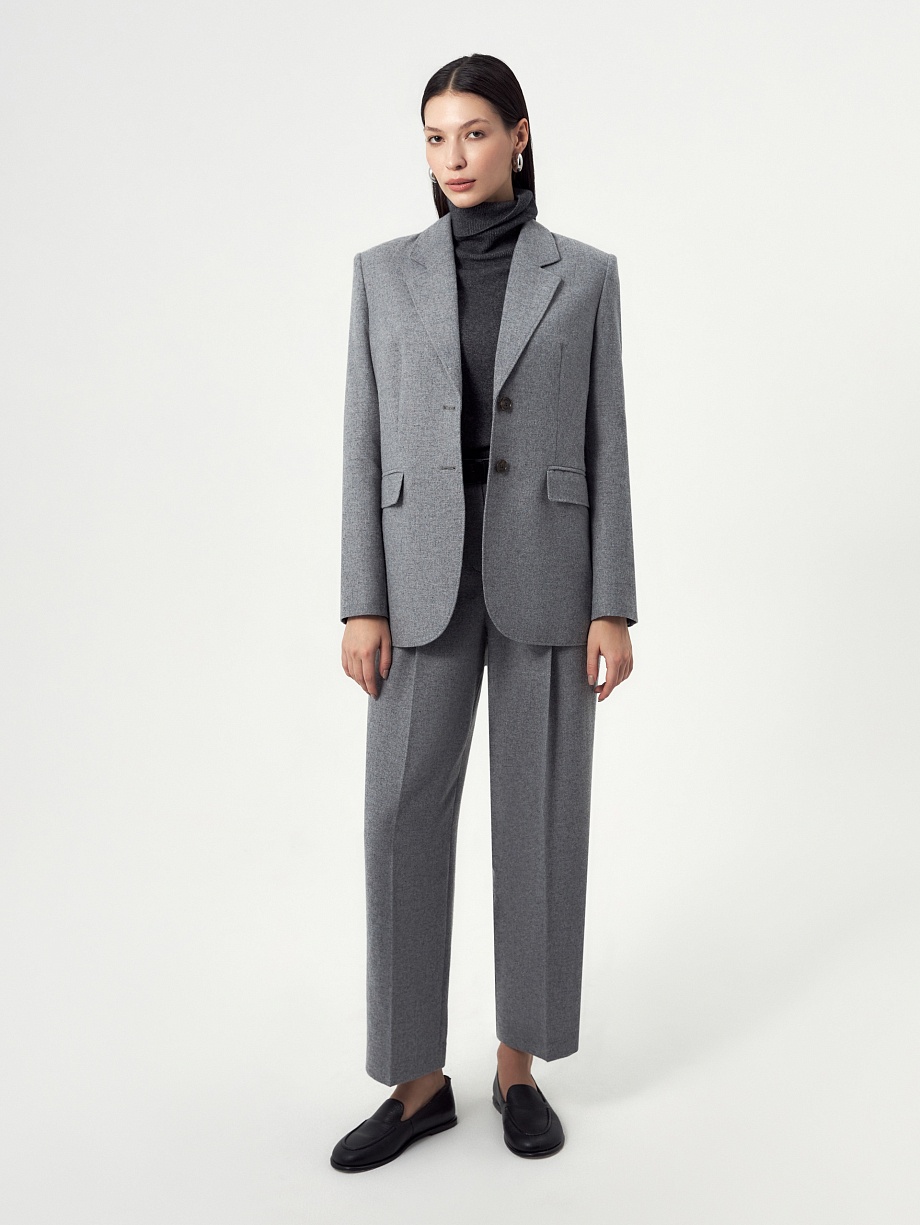 Жакет из костюмной ткани с шерстью