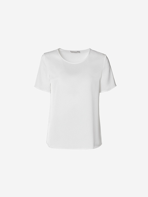 Блуза-футболка из атласа POMPA