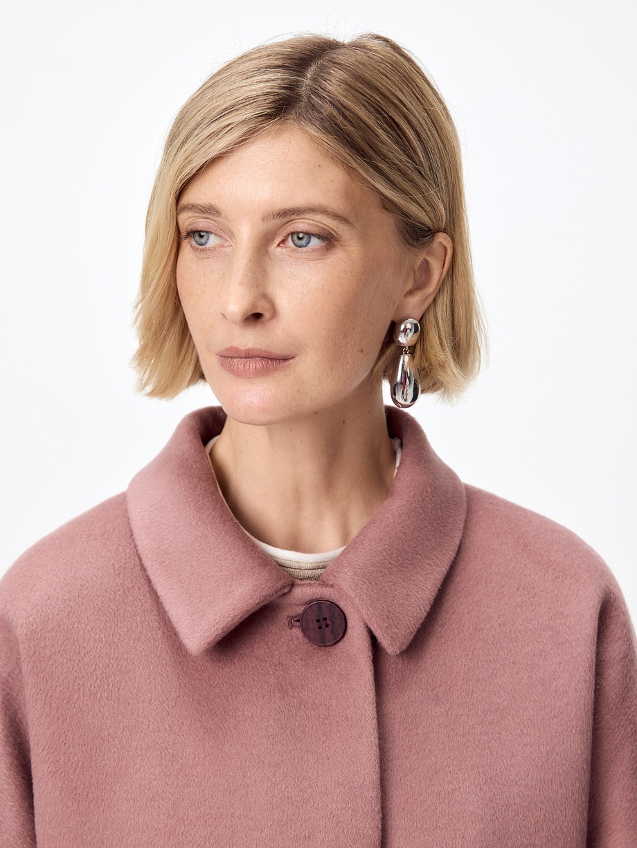 Шерстяное демисезонное пальто с мембраной