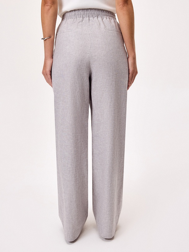 Летние брюки из хлопка и льна