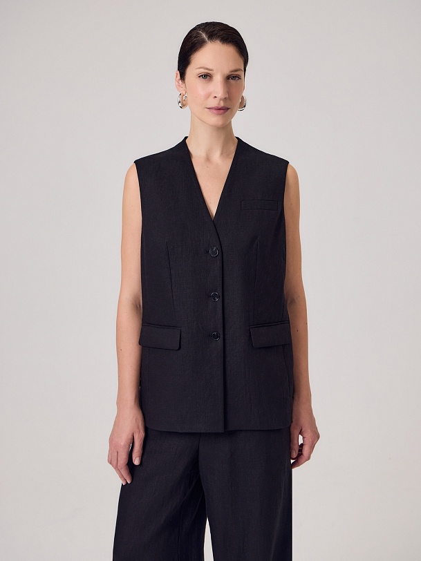 Жилет из 100% льна