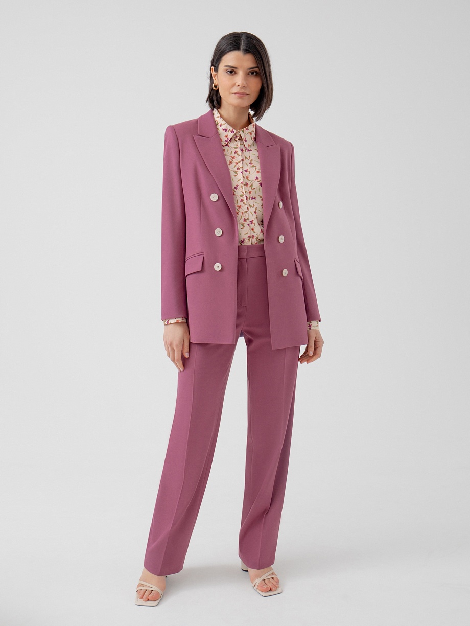 Прямой удлиненный однобортный жакет