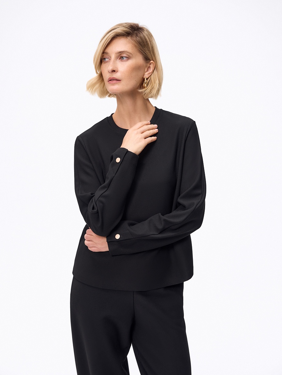 Джемпер из фактурного трикотажа