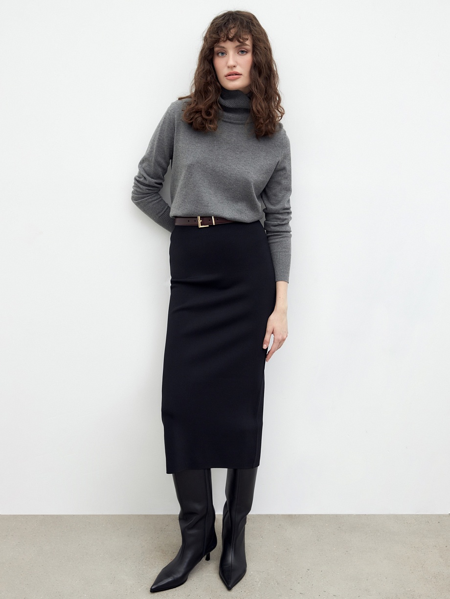 Юбка-карандаш из вязаного вискозного трикотажа