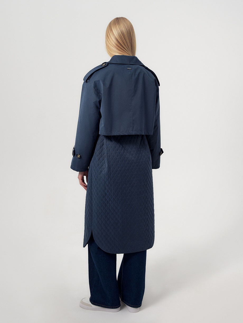 Пальто-тренч из плащевой ткани с мембраной