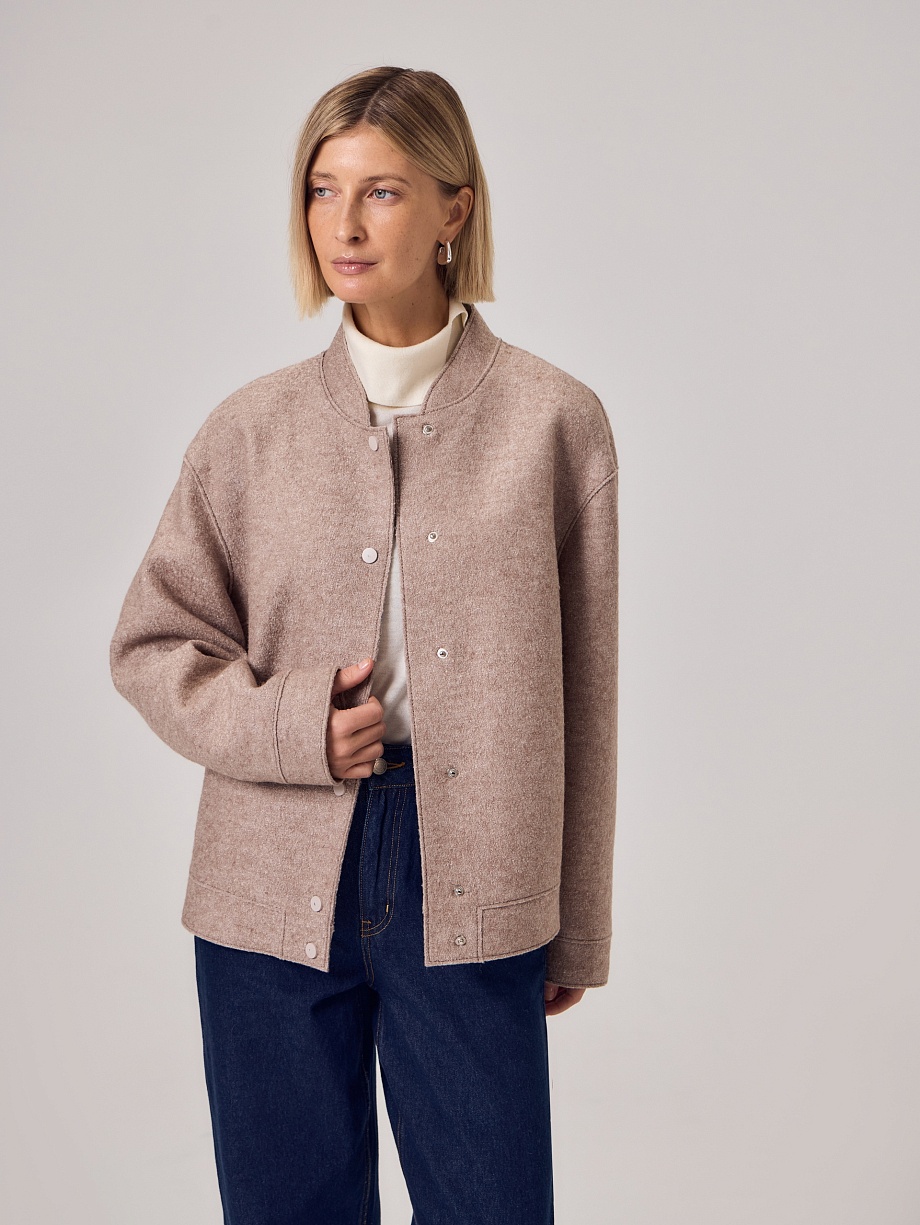 Куртка-бомбер из шерсти