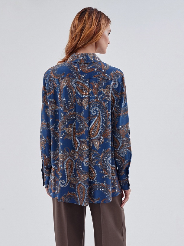 Прямая рубашка из вискозы