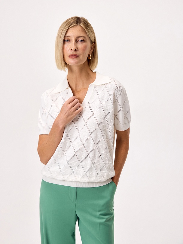 Джемпер-поло из вискозы