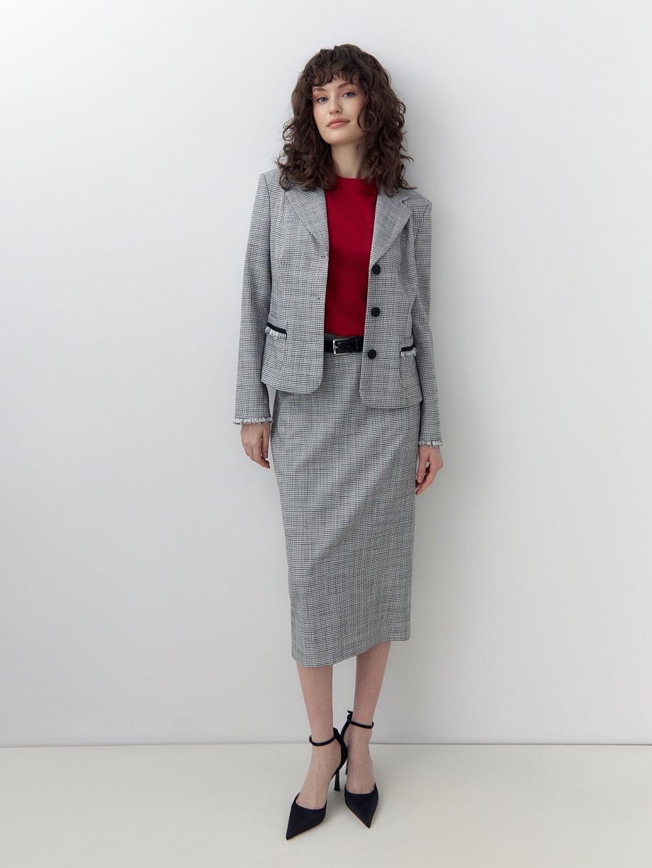 Юбка-карандаш из твидовой ткани